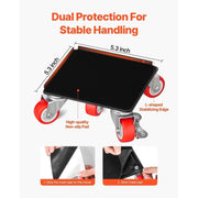 Load image into Gallery viewer, Amocart 4PCS Furniture Dolly 1200Lbs/3474Lbs Fridge Movers with 5 360° Rotation Wheels&Lift Slider Tool Set for Appliances Sofa