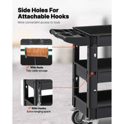 Load image into Gallery viewer, Amocart 2/3 Shelf Utility Service Cart Dolly with 360° Swivel Wheels Ergonomic Storage Handle for Warehouse/Garage/Cleaning