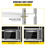 Load image into Gallery viewer, Amocart 4-Tier Stainless Steel Commercial Storage Rack Shelf for Kitchen Warehouse Garage Storing Kitchenware