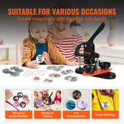 Load image into Gallery viewer, SucceBuy Button Maker 25/32/58 Pin Maker with Button Parts Ergonomic Arc Handle Punch Press Kit Button Maker Machine