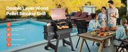 Charger l'image dans la visionneuse de galerie, WiFi App-Controlled Pellet Grill, SucceBuy BBQ Smoker with LCD Controller for Camping