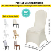 Load image into Gallery viewer, SucceBuy 100Pcs Wedding Chair Covers Stretch Polyester Spandex Slipcover Folding Flat Front Chair Covers for Hotel Dining Party
