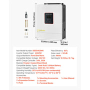 Load image into Gallery viewer, Amocart 3000W/4000W Hybrid Solar Inverter 24V DC to 230V AC Built-in Solar Controller Compatible with Lead Acid Lithium Battery