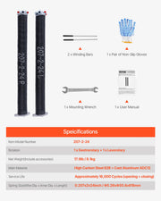 Load image into Gallery viewer, SucceBuy Garage Door Torsion Springs Pair Cycles Electrophoresis Black Coated for Replacement Garage Door Springs