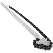 Load image into Gallery viewer, Amocart 24in Pipe Chain Wrench 6.7in Dia Capacity Carbon Steel Heavy Duty Manuel Strap Oil Fuel Filter Wrench Hand Removal Tool