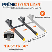 Load image into Gallery viewer, Amocart 43"/60" Clamp on Pallet Forks 2000/4000 lbs Tractor Bucket Forks Heavy Pallet Forks for Tractor Attachment Skid Steer