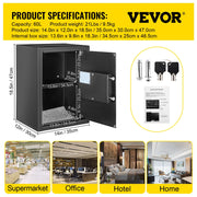 Load image into Gallery viewer, Amocart Fingerprint Locks Safe Deposit Box 0.8/2.1 Cubic Feet Digital Electronic Secret Hidden Piggy Bank for Money Guns File