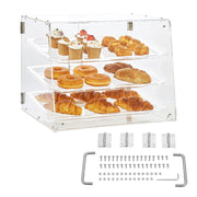 Load image into Gallery viewer, SucceBuy 2/3-Tier Commercial Acrylic Pastry Bakery Display Case with Rear Door Access & Removable Shelves for Donut Bagels Cake