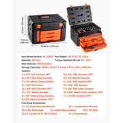 Load image into Gallery viewer, Amocart Mechanics Tool Set and Socket Set 450 Pcs 1/4 3/8 1/2 inch Drive Deep and Standard Sockets w/ Bits Wrenches Accessories