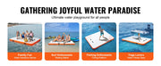 Load image into Gallery viewer, SucceBuy Inflatable Floating Dock Non-Slip Water Floating Dock Mat with Detachable Ladder Floating Platform Island Raft for Pool