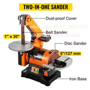 Load image into Gallery viewer, CustomizableFixed-Angle Sharpener Abrasive Cutting Edge Machine Knife Polish SucceBuy 250W Electric Disc Belt Sander Mini Table