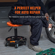 Bild in Galerie-Viewer laden, Amocart Mechanic Stool 250 LBS Rolling Pneumatic Creeper Garage/Shop Seat Padded Rolling Workshop Stool for Garage Auto Repair