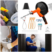 Bild in Galerie-Viewer laden, Amocart Drain Cleaner Machine 25FT Automatic Tube Cleaner Blockage Unblocker Toilet Sewer Dredge Machine for Kitchen Bathroom