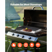 Load image into Gallery viewer, SucceBuy Carbon Steel Griddle Universal Flat Top Rectangular Plate Gas Grill Griddle for BBQ Grill Portable Family Cookware