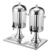Load image into Gallery viewer, Amocart Beverage Dispenser 2.1 Gallon x2 Drink Dispenser, Stainless Steel + Plastic with Spigot Chamber Tray for Restaurants