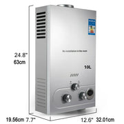 Load image into Gallery viewer, SIHAO 6L-18L Propane Gas Water Heater Digital Display Bathroom Heating Instant Outdoors Car Camping Water Heater Boiler