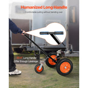 Load image into Gallery viewer, SucceBuy 1000/1200lbs Tongue Trailer Dolly Carbon Steel Boat Mover with 16.7in/18in - 22in Height Adjustable for Moving Cargo - AMOCART