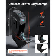 Load image into Gallery viewer, SucceBuy Gun Safe Slider Handgun Safe Fingerprint/Password/Key 3-Way Quick Access Case Box with LED for Nightstand Bedside Desk