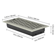 Bild in Galerie-Viewer laden, Amocart 4 x 10 Inch Floor Registers Vent Grilles HVAC Heavy-Duty Walkable Iron Floor Vents with Metal Damper for Home & Office