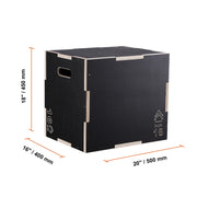 Load image into Gallery viewer, 【From China】SucceBuy 3 In 1 Plyometric Jump Box Wooden Plyo Box Black For Home Gym Training Conditioning Strength Training