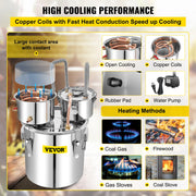 Load image into Gallery viewer, SucceBuy 50L Alcohol Water Distiller Bottle DIY Moonshine Equipment Stainless Steel Brewing Machine for Whisky Wine Dispenser