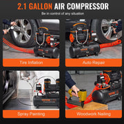 Load image into Gallery viewer, SucceBuy Silent Air Compressor 900W 1450W 1800W Quiet Oil-free Portable Air Pump for Repair Tire Inflation Whisper Compressor