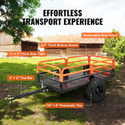 Load image into Gallery viewer, Amocart Heavy Duty Steel ATV Dump Trailer Tow Behind Dump Cart Garden Trailer Removable Sides and Tires for Mowers Tractors