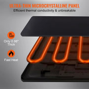 Load image into Gallery viewer, SucceBuy Electric Warming Tray 16.5"x 23.6"/11" Portable Tempered Glass Heating Tray with Temperature Control Perfect for Dinner - AMOCART