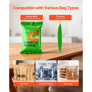 Load image into Gallery viewer, SucceBuy Continuous Bag Band Sealing Machine 0.24-0.47in Width Horizontal Band Sealer with Ink Printing for 0.001-0.03 in Bags