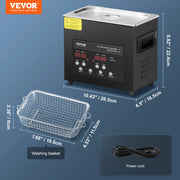 Bild in Galerie-Viewer laden, SucceBuy 2-30L Ultrasonic Cleaner Digital Ultrasound Cleaning Machine with Upgraded Degassing and Gentle Mode for Jewelry Glass