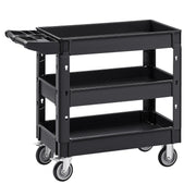 Load image into Gallery viewer, SucceBuy 2/3 Shelf Utility Service Cart Dolly with 360° Swivel Wheels Ergonomic Storage Handle for Warehouse/Garage/Cleaning - AMOCART