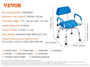 Charger l'image dans la visionneuse de galerie, Amocart Swivel Shower Chair 360 Degree Adjustable with Armrest and Backrest for Shower or Bathtub Non-Slip for Elderly Disabled