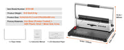 Load image into Gallery viewer, Amocart Coil Spiral Binding Machine Manual Book Maker 34-Holes Binding 120 Sheets Punch Binder w/ Adjustable Coil Binding Spine