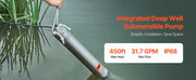 Bild in Galerie-Viewer laden, Amocart Deep Well Submersible Pump 1HP / 1.5HP / 2HP Output Power 230V/115V 31.7 GPM Flow for Industrial Irrigation & Home Use