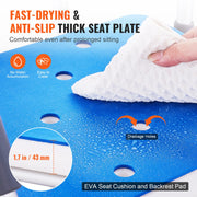 Charger l'image dans la visionneuse de galerie, Amocart Swivel Shower Chair 360 Degree Adjustable with Armrest and Backrest for Shower or Bathtub Non-Slip for Elderly Disabled