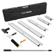 Load image into Gallery viewer, Amocart Drywall Skimming Blade Set 10/16/24/32/40 inch Skimming Blades + 34-81.6 in Extension Handle Pole Stainless Steel Knife