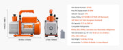 Load image into Gallery viewer, Amocart Vacuum Pump & Oil Bottle 3.5CFM/4CFM/5CFM 1-Stage or 6CFM 9CFM 2-Stage, R134a R22 R410a Systems Conditioner Maintenance