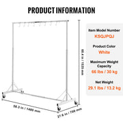 Load image into Gallery viewer, Amocart 66 lbs Painting Drying Rack 5-7ft Adjustable Height Automotive Paint Rack Stand with 8 Hooks for Auto Repair Shops