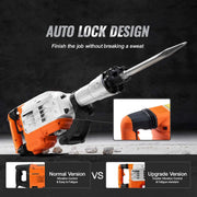 Load image into Gallery viewer, Amocart Demolition Jack Hammer 1500W/2200W/3500W Jack Hammer Concrete Breaker Heavy Duty Electric Jack Hammer 2/4pcs Chisel