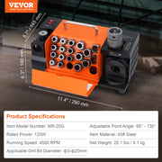 Load image into Gallery viewer, SucceBuy Drill Bits Sharpener 3-13mm Mill Grinder Sharpener Sharpening Angle Grinder with 11 Collets For Factory Workshop - AMOCART