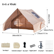 Load image into Gallery viewer, PAKICETUS Inflatable camping tent 4-8 people with windows portable water-resistant camping tent Four season tents