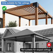 Bild in Galerie-Viewer laden, Amocart Pergola Bracket Kit 160x160 x150cm 4pcs 3/4Way Easy Installation For Gazebos Patio Pergolas Log Cabin Outdoor Hardware