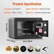 Load image into Gallery viewer, Amocart 1.2/0.5 Cubbic Fit Electronic Safe Deposit Safe Box W/ Digital Access & Override Keys for Money Gun Jewelry Document
