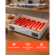 Load image into Gallery viewer, SucceBuy Commercial Electric Griddle 122-570°F Adjustable Stainless Steel Countertop Full Flat with Spatulas Brushes for Steak - AMOCART