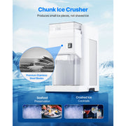 Load image into Gallery viewer, SucceBuy Commercial Ice Shaver Machine 1.8L 300W Premium Motor Stainless Blades for Bar Mixing Seafood Preservation Home Party - AMOCART