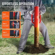 Load image into Gallery viewer, SucceBuy Fence Post Driver with Handle Pole Pounder Heavy Duty Carbon Steel Hand Post Rammer Fencing Hole Digger for Channel - AMOCART