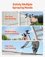 Charger l'image dans la visionneuse de galerie, Amocart Stand Airless Paint Sprayer, 650W High Efficiency Airless Sprayer, 3000PSI Electric Paint Sprayer Machine Extension Rod