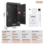 Load image into Gallery viewer, SucceBuy Tall Wall Safe 3/4-Tier Hidden Wall Safe w/ Keypad Q235 Cold-Rolled Steel In Wall Safe for Money Jewelry Passport Home