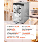 Charger l'image dans la visionneuse de galerie, Amocart 2000/2400W Commercial Hard Ice Cream Machine with 6/10L 304 Stainless Steel Cylinder Auto Clean LED Panel for Snack Bar