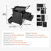 Load image into Gallery viewer, SucceBuy Welding Cart 2 Drawers Welder Cart Heavy Duty Welding Workbench Table with 360° Swivel Wheels Safety Chains Mig Welder